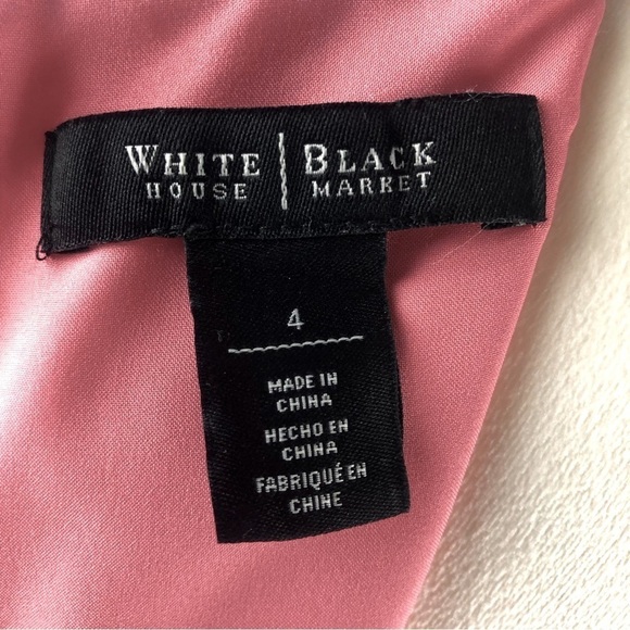 WHITE HOUSE BLACK MARKET (4) Pink scalloped tiers dress - Picture 4 of 9